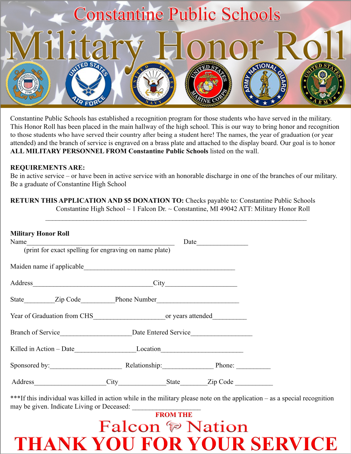 Military Honor Roll